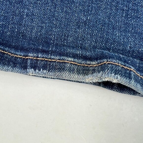 American Eagle Jeans Women 29x31* Low Rise Kick Boot Cut Blue Faded Denim Tag 6L - Picture 3 of 16